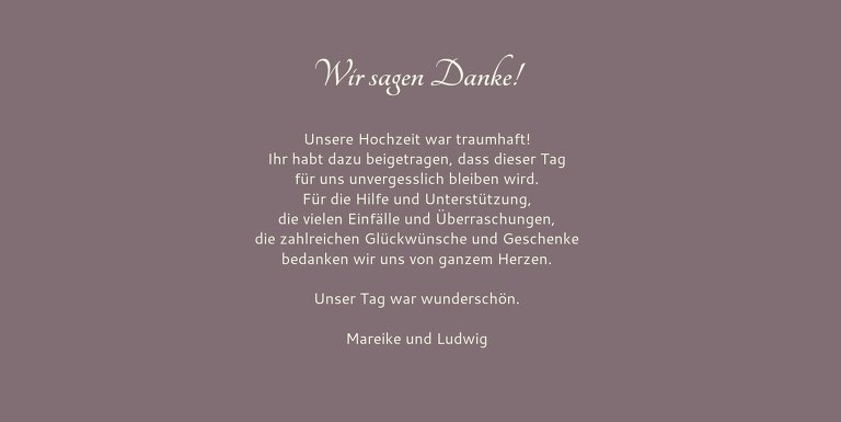 Ansicht 5 - Hochzeit Dankeskarte Eheglück