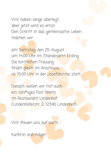 Ansicht 5 - Hochzeit Einladung Liebesglück