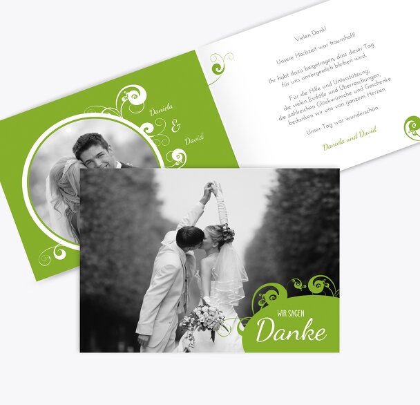 Hochzeit Dankeskarte squiggle chubby