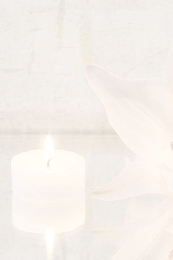 Ansicht 4 - Trauerkarte Kerze und Blume