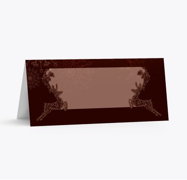 Tischkarte Schnörkelhirsch