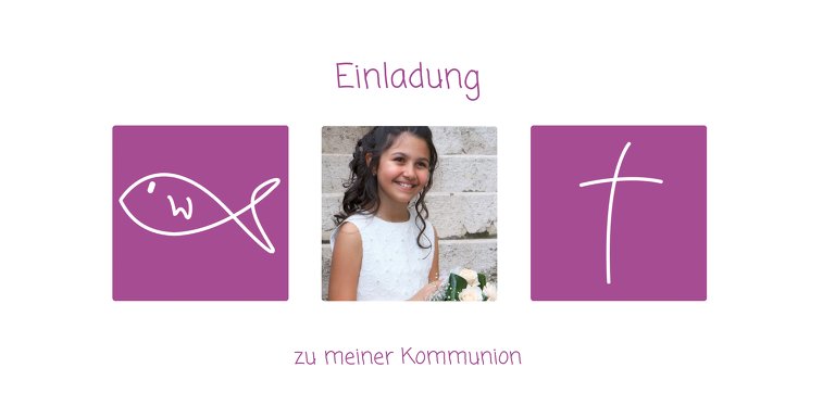 Ansicht 3 - Kommunionskarte White