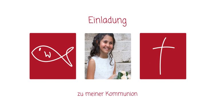 Ansicht 3 - Kommunionskarte White