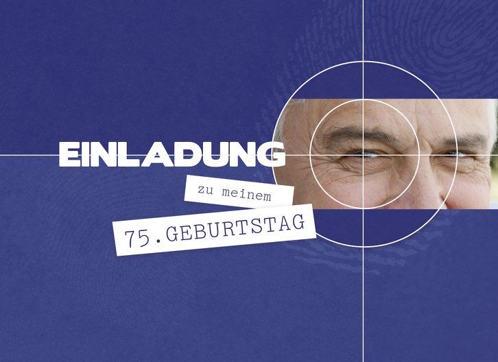 Ansicht 3 - Geburtstagseinladung Foto Krimi 75