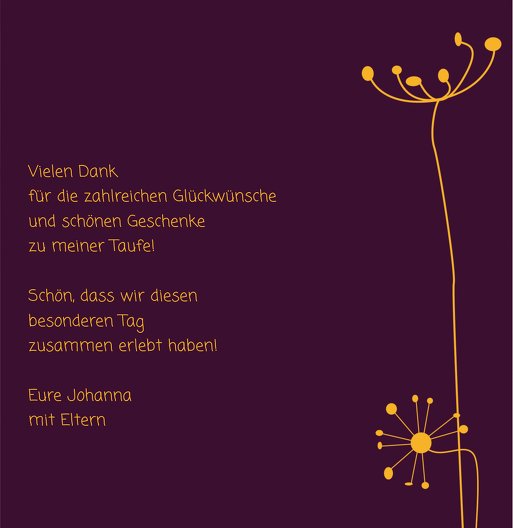 Ansicht 6 - Dankeskarte abstrakte Blumen