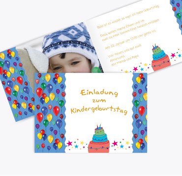 Einladungskarte Foto Luftballon