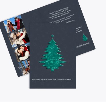 Weihnachtsgrußkarte Foto Baum