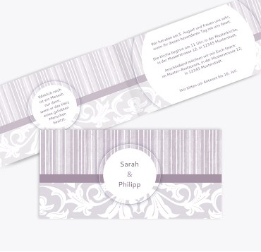 Hochzeit Einladung Streifenzauber