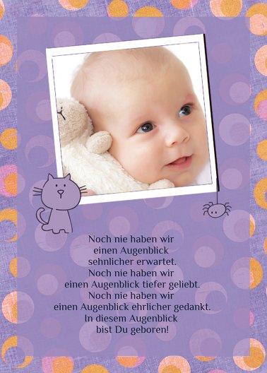 Ansicht 3 - Babykarte Katze