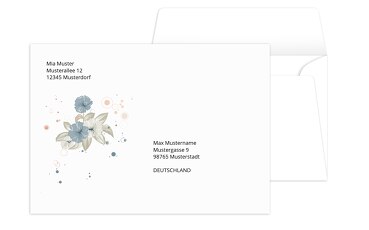 Umschlag aquarell flower