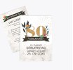 Geburtstagseinladung Blumenzahl 80