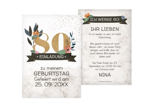 Einladungskarten Fur Runde Geburtstage Karten Paradies De