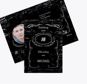 Geburtstagseinladung Jackcard 18 Foto