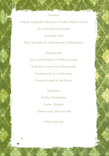 Ansicht 5 - Hochzeit Menükarte Liebesbündnis