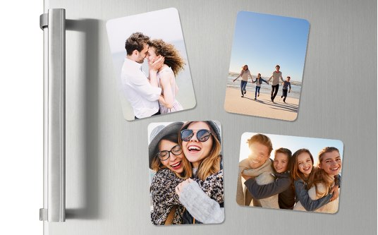 Magnete mit Bildern Weiß 55x77mm