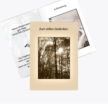 Sterbebildkarte Wald