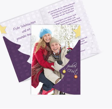 Foto Grußkarte Holzkaro