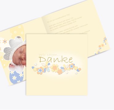 Dankeskarte Blumenband