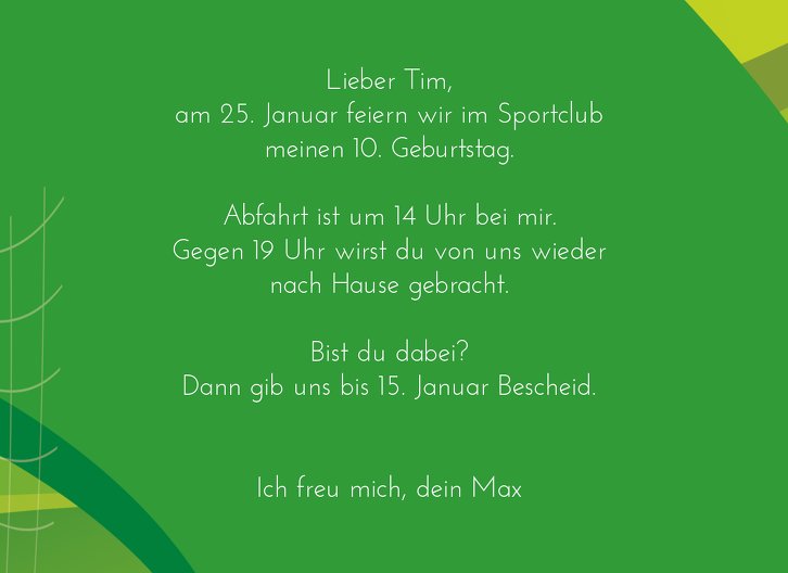 Ansicht 5 - Einladung zum Geburtstag Fußball