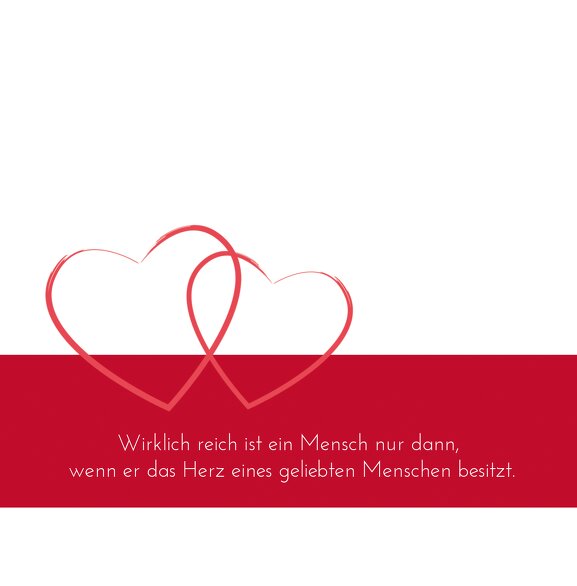 Ansicht 4 - Hochzeit Dankeskarte 2 Herzensband