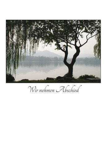 Ansicht 3 - Trauerkarte Baum am See