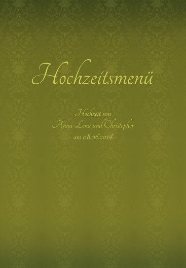 Ansicht 3 - Hochzeit Menükarte Eheversprechen