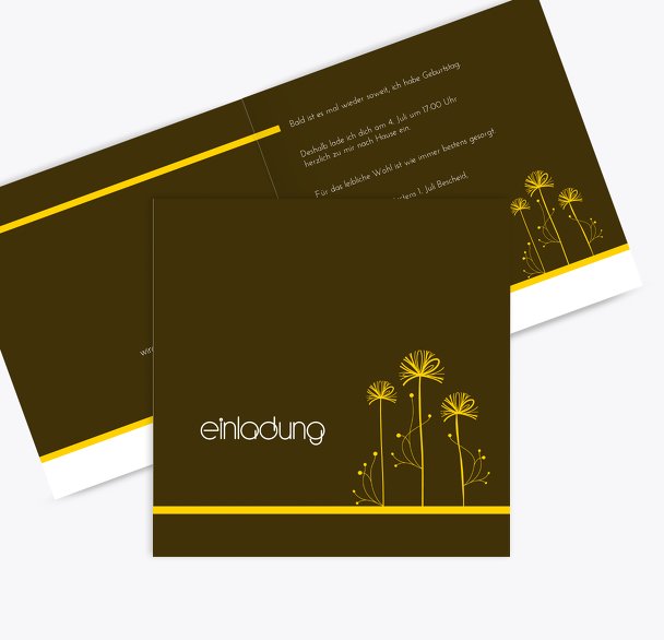 Einladungskarten abstract flower