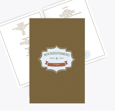 Hochzeit Menükarte Harmonie
