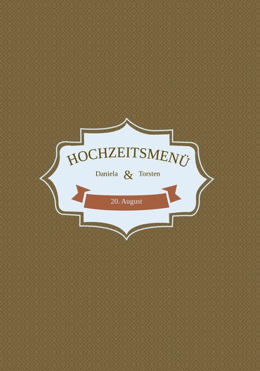 Ansicht 3 - Hochzeit Menükarte Harmonie