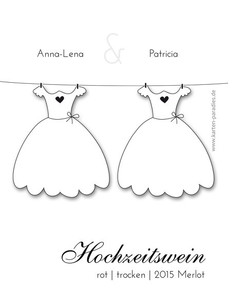 Ansicht 2 - Hochzeit Flaschenetikett dresses