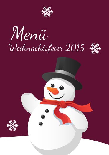 Ansicht 3 - Menükarte Schneemann