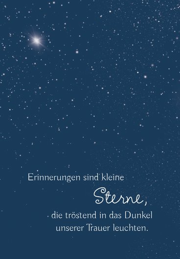 Ansicht 3 - Sterbebildkarte starry sky