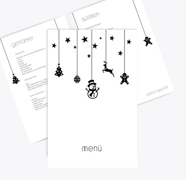 Menükarte Schmuckelemente