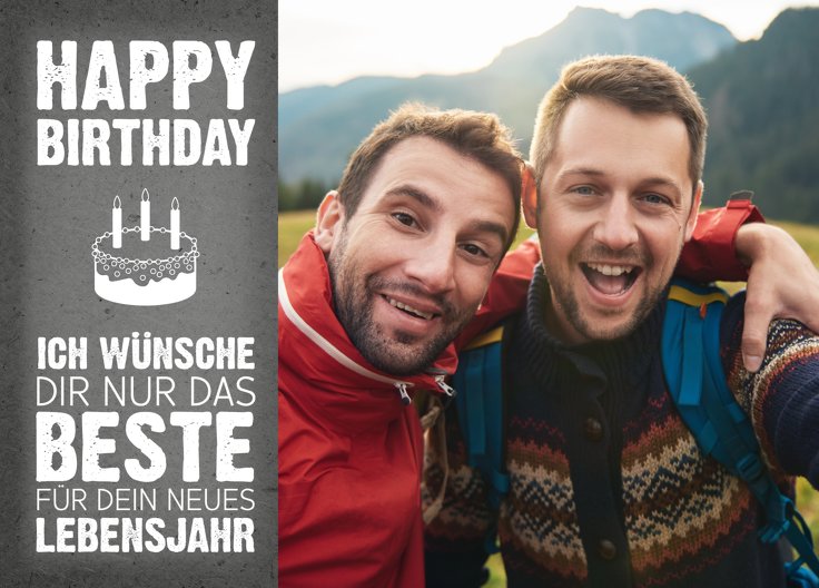 Ansicht 2 - Glückwunschkarte zum Geburtstag Torte