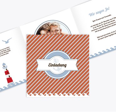 Hochzeit Einladung Leuchtturm