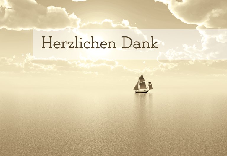 Ansicht 3 - Dankeskarte Schiff quer