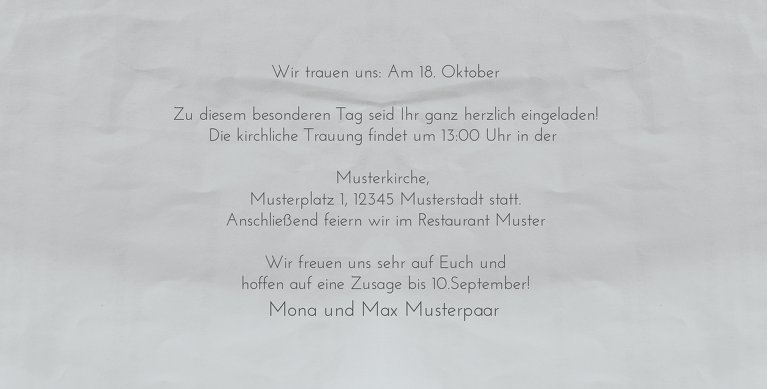 Ansicht 6 - Hochzeit Einladung Fingerpaar 2