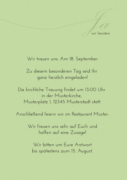 Ansicht 5 - Hochzeit Einladungskarte suits