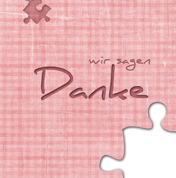 Ansicht 4 - Hochzeit Dankeskarte Puzzle