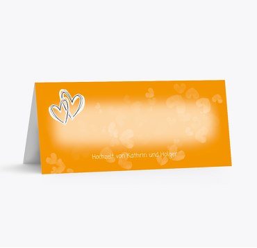 Hochzeit Tischkarte Liebesglück
