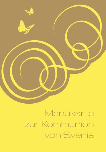 Ansicht 3 - Menükarte Kommunion Butterfly