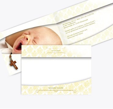 Taufkarte Floral Rapport