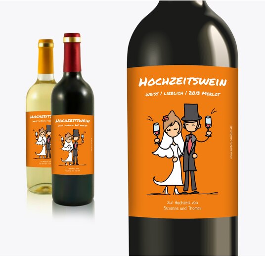 4 1 Aufkleber Flaschenetikett Hochzeitstag D3 Jahr  Seidenhochzeit 