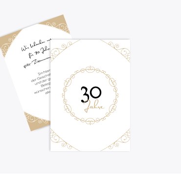 Jubiläumskarte edle Ornamente