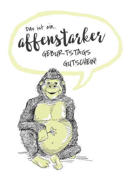 Ansicht 2 - Gutschein zum Geburtstag Tiergarten Affenstark