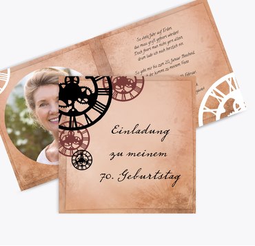 Geburtstagseinladung Foto Schöne Zeit 70