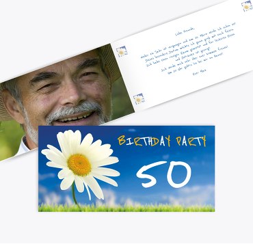 Geburtstagseinladung Lebensfreude 50 Foto