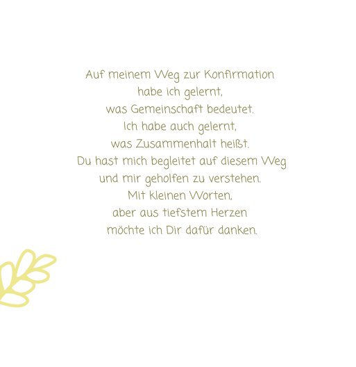 Ansicht 6 - Konfirmation Dankeskarte Gräser