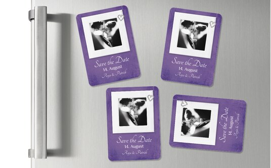 Magnet glamour heart LilaFlieder 55x77mm