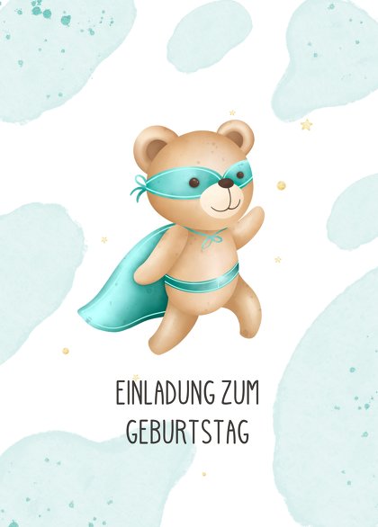 Ansicht 2 - Einladung Kindergeburtstag Super-Bär
